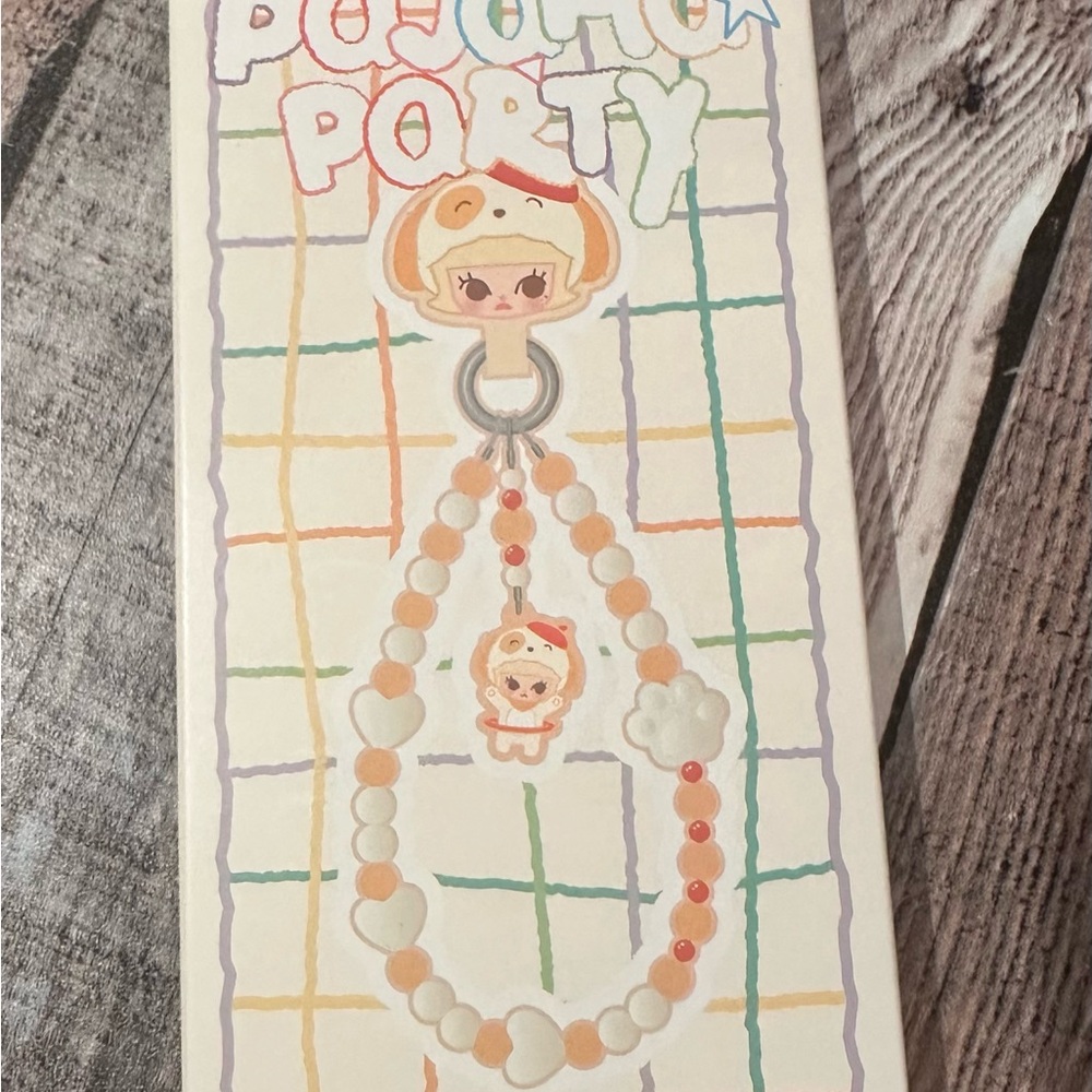 Playful Party Kids Necklace - Orange and White